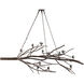 Alpine 14 Light Osprey Brown and Tiffany Green Patina Chandelier Ceiling Light