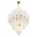 Addis 20 Light 31.5 inch Aged Brass Chandelier Ceiling Light in White