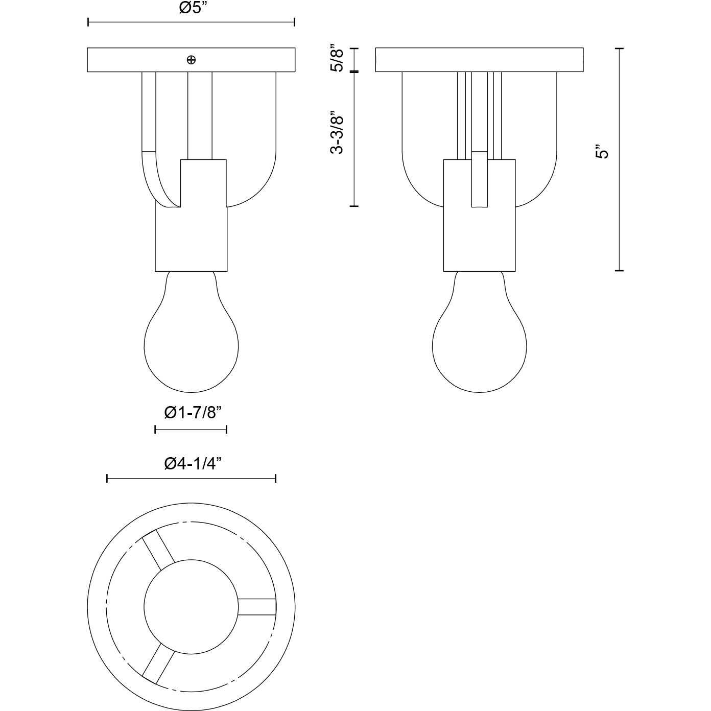 Alora Mood Claire 1 Light 4.25 inch Aged Gold Semi-Flush Mount Ceiling Light