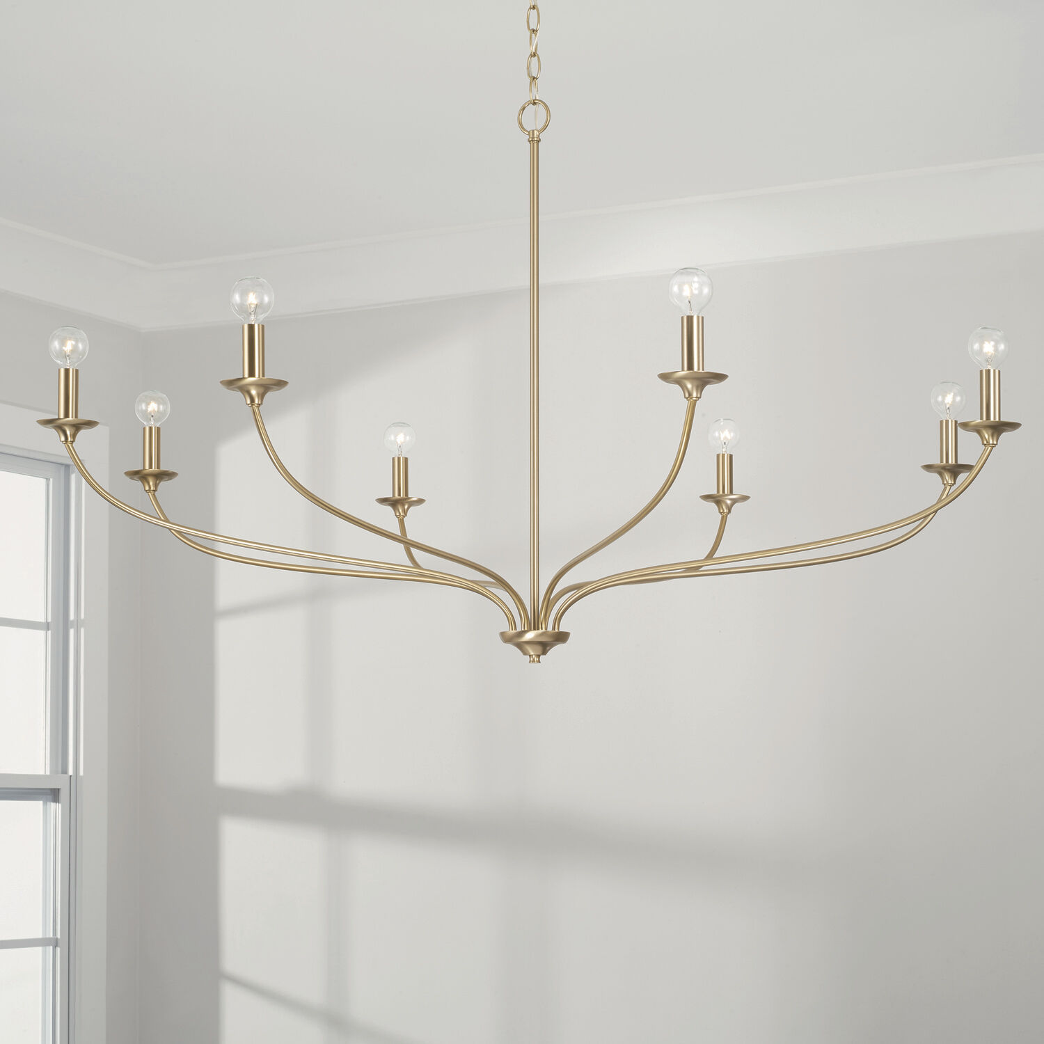 Dolan 8 Light 52 inch Matte Brass Chandelier Ceiling Light
