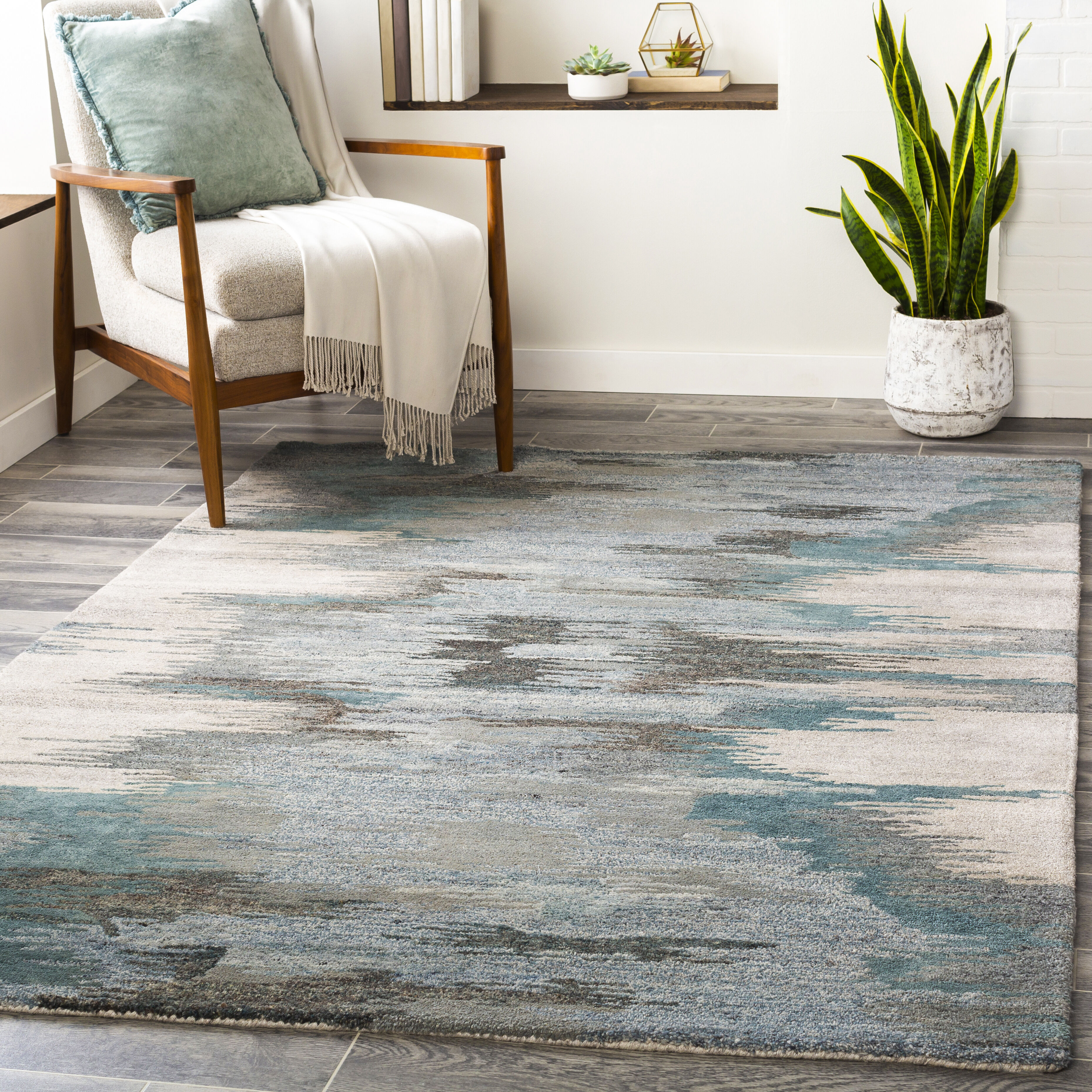 Montclair 120 X 96 inch Teal Rug in 8 x 10, Rectangle