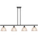 Ballston Arietta 4 Light 48 inch Matte Black Island Light Ceiling Light, Ballston