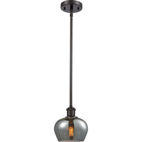 Ballston Fenton LED 7 inch Oil Rubbed Bronze Pendant Ceiling Light in Plated Smoke Glass, Ballston