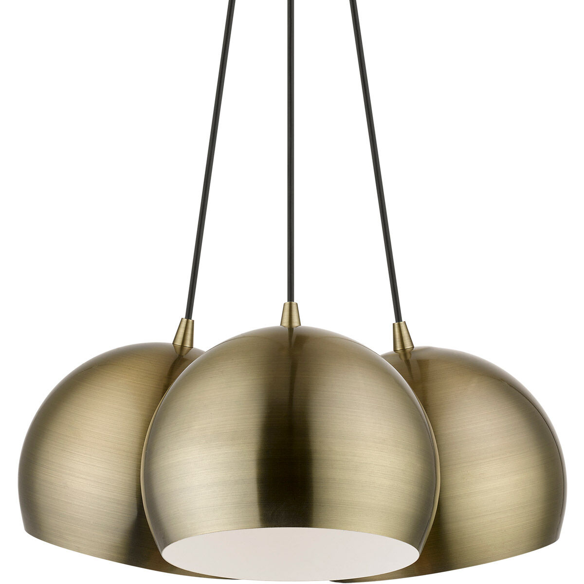 Piedmont 3 Light 22 inch Antique Brass Multi Pendant Ceiling Light