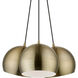 Piedmont 3 Light 22 inch Antique Brass Multi Pendant Ceiling Light
