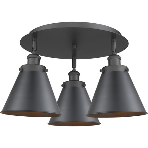 Ballston Urban 3 Light 19.75 inch Matte Black Flush Mount Ceiling Light