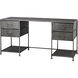 Gunthery 60 X 22 inch Graphite Desk, 4 Drawer