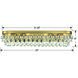 Calypso Bath Vanity Light Wall Light in Vibrant Gold