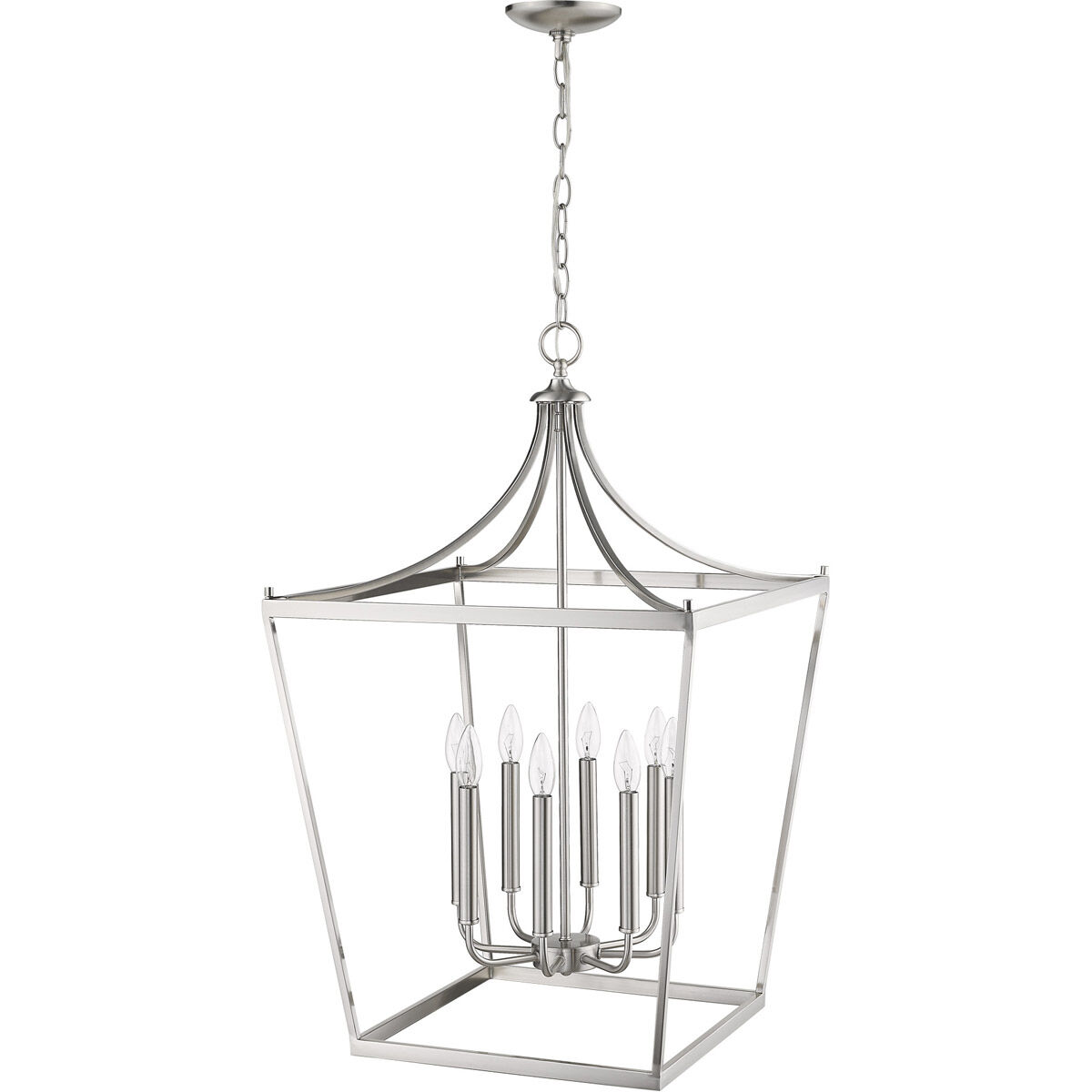 Kennedy 8 Light 20 inch Satin Nickel Chandelier Ceiling Light