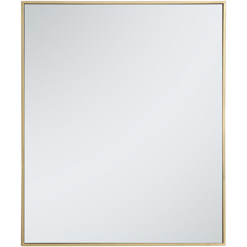 Monet 36 X 30 inch Brass Wall Mirror