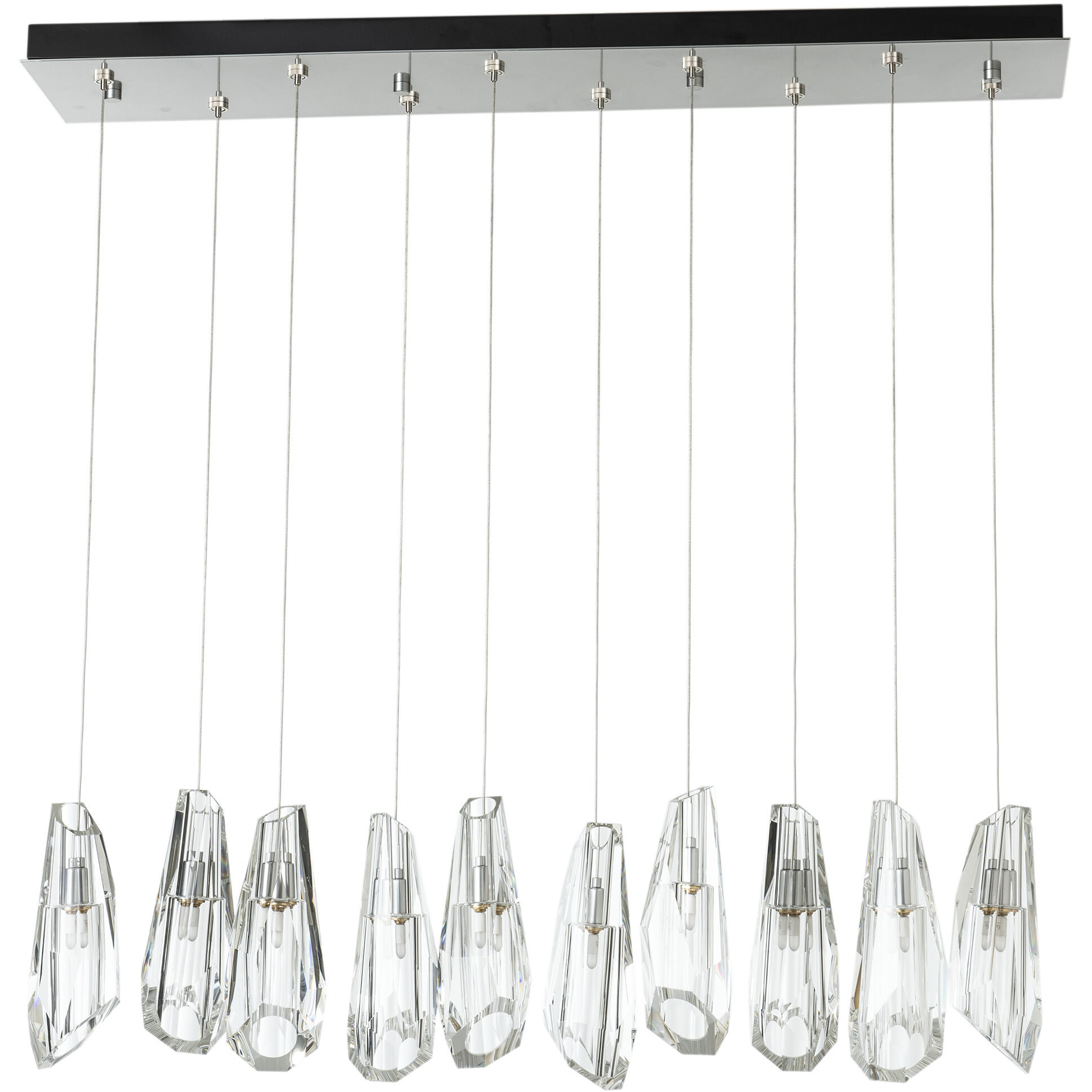 Luma 10 Light 44.5 inch Sterling Pendant Ceiling Light, Large