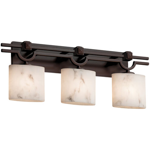 LumenAria 3 Light 29 inch Polished Chrome Bath Vanity Light Wall Light in 2100 Lm LED, Cylinder with Broken Rim