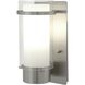 Essex Sconce Wall Light in Chrome, Half Opal Glass