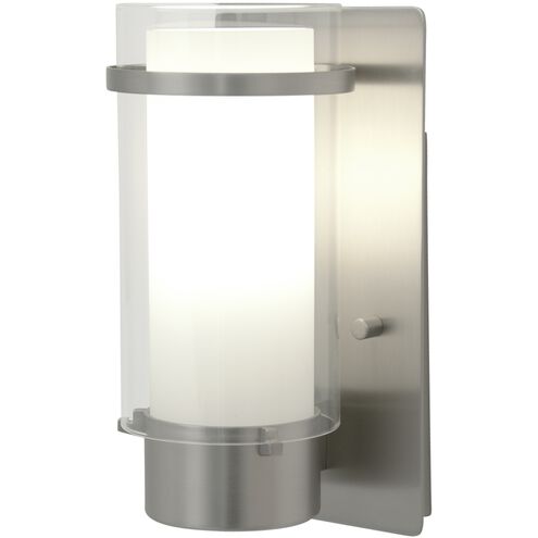 Essex Sconce Wall Light in Chrome, Half Opal Glass
