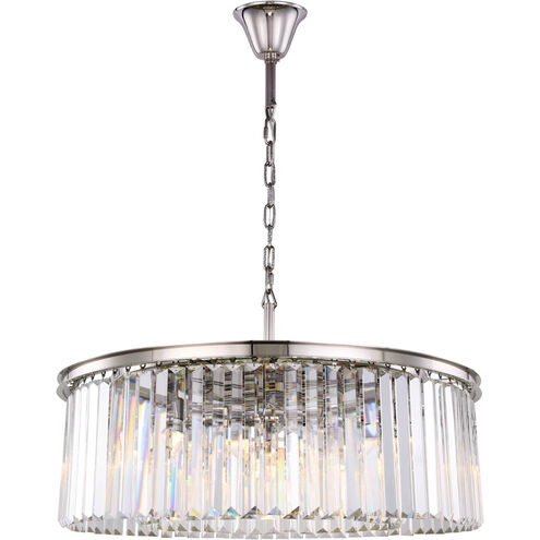 Sydney 10 Light 44 inch Polished Nickel Chandelier Ceiling Light, Urban Classic