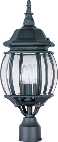 Crown Hill 3 Light 21 inch Black Outdoor Pole/Post Lantern