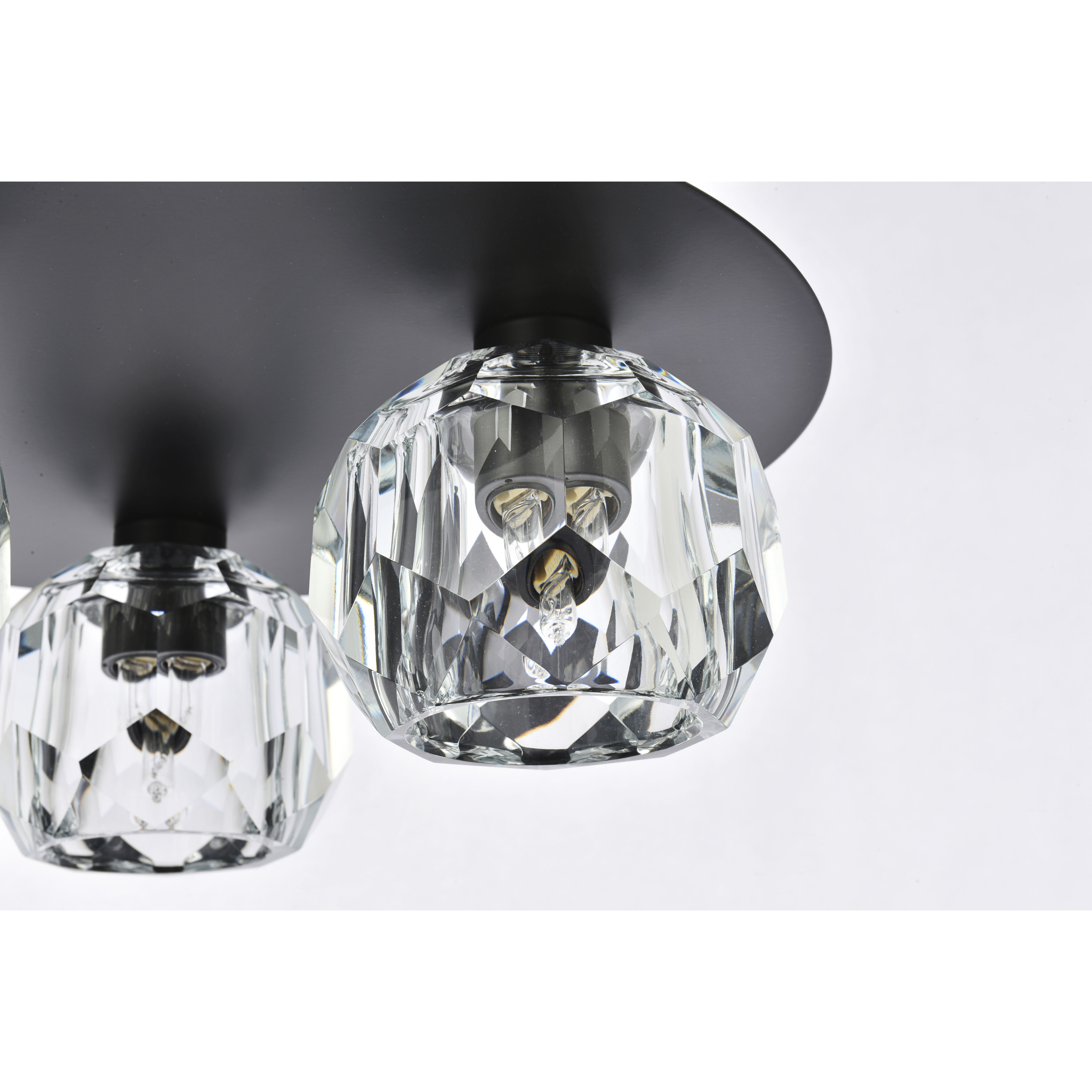 Graham 3 Light 12 inch Black Flush Mount Ceiling Light