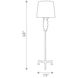 Madison 68 inch 60 watt Silver Floor Lamp Portable Light