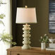 Abbott 30.5 inch 100 watt Pettye Ivory and White Table Lamp Portable Light