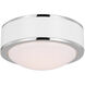 kate spade new york Monroe LED 5 inch Polished Nickel Flush Mount Ceiling Light in Polished Nickel / Gloss White
