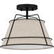 Burbidge 1 Light 13 inch Matte Black Semi-Flush Mount Ceiling Light