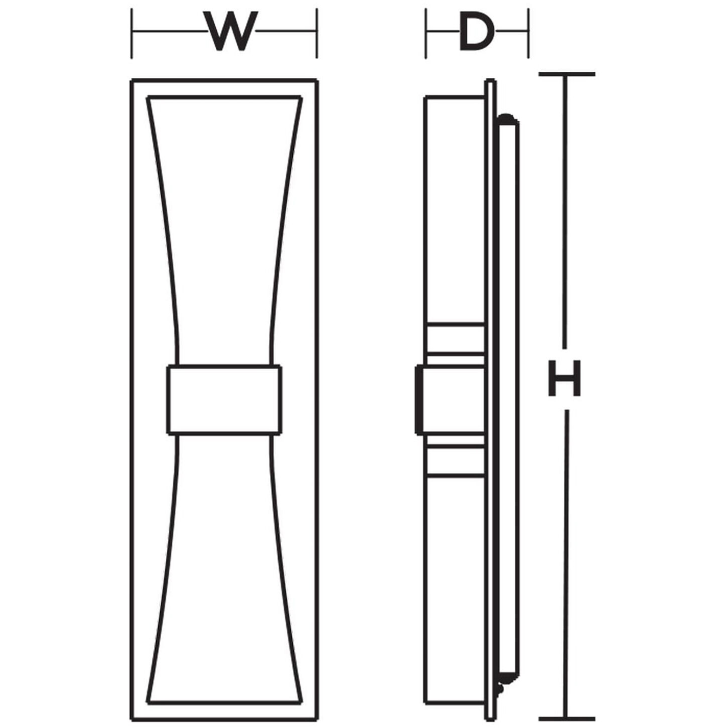 Aberdeen LED 6 inch Weather Grey ADA Sconce Wall Light