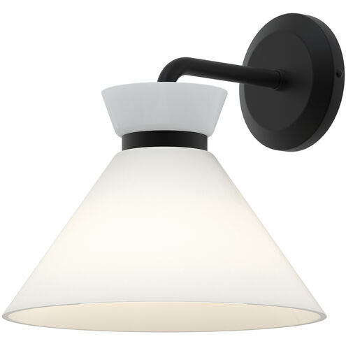 Alora Mood Halston 1 Light 8 inch Matte Black Bath Vanity Light Wall Light