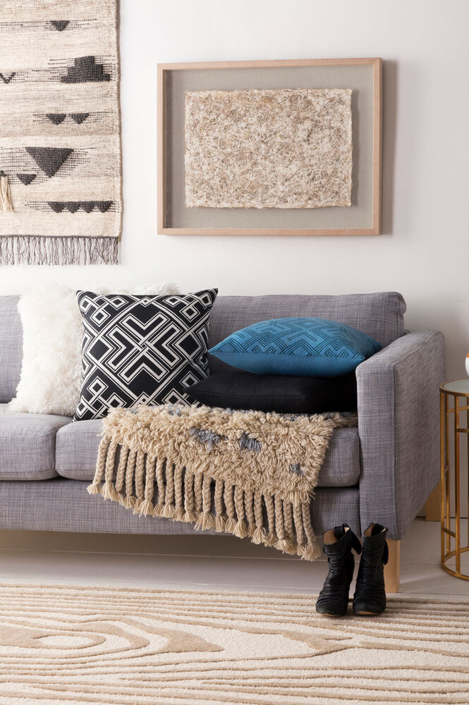 Ethiopia 18 X 18 inch Black Pillow Kit, Square