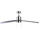 Liv 52 inch Brushed Nickel with Gray and walnut Blades Ceiling Fan