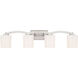 Whitney 4 Light 33 inch Satin Nickel Bathroom Vanity Light Wall Light