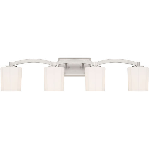 Whitney 4 Light 33 inch Satin Nickel Bathroom Vanity Light Wall Light