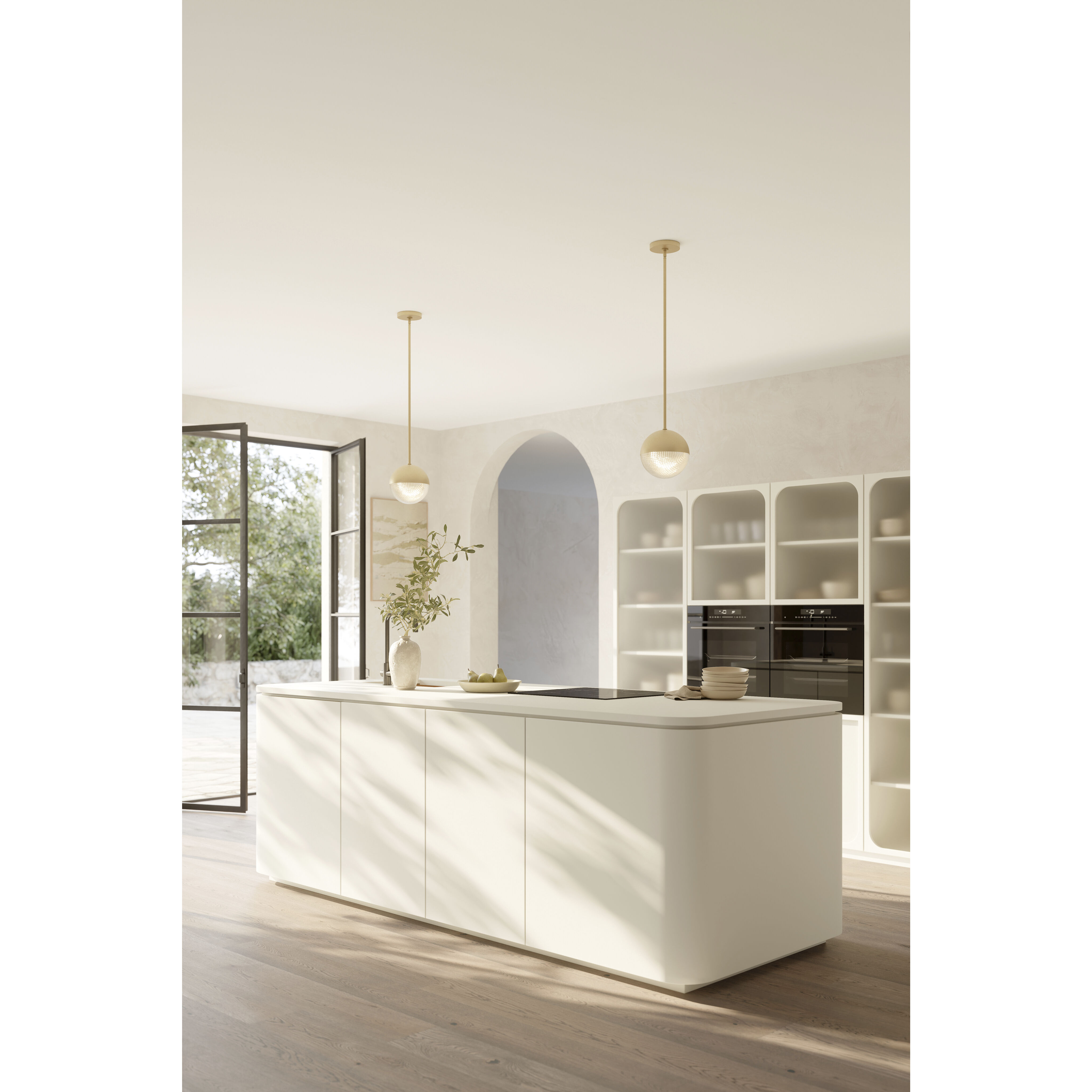 Luniva 1 Light 8 inch Legacy Brass Mini Pendant Ceiling Light