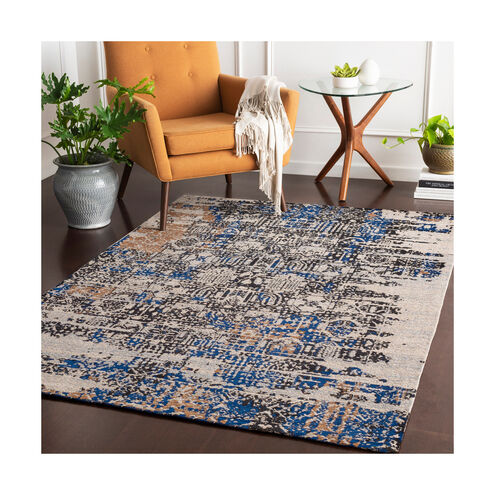 Amsterdam 36 X 24 inch Navy/Charcoal/Camel/Ivory/Denim Rugs, Rectangle