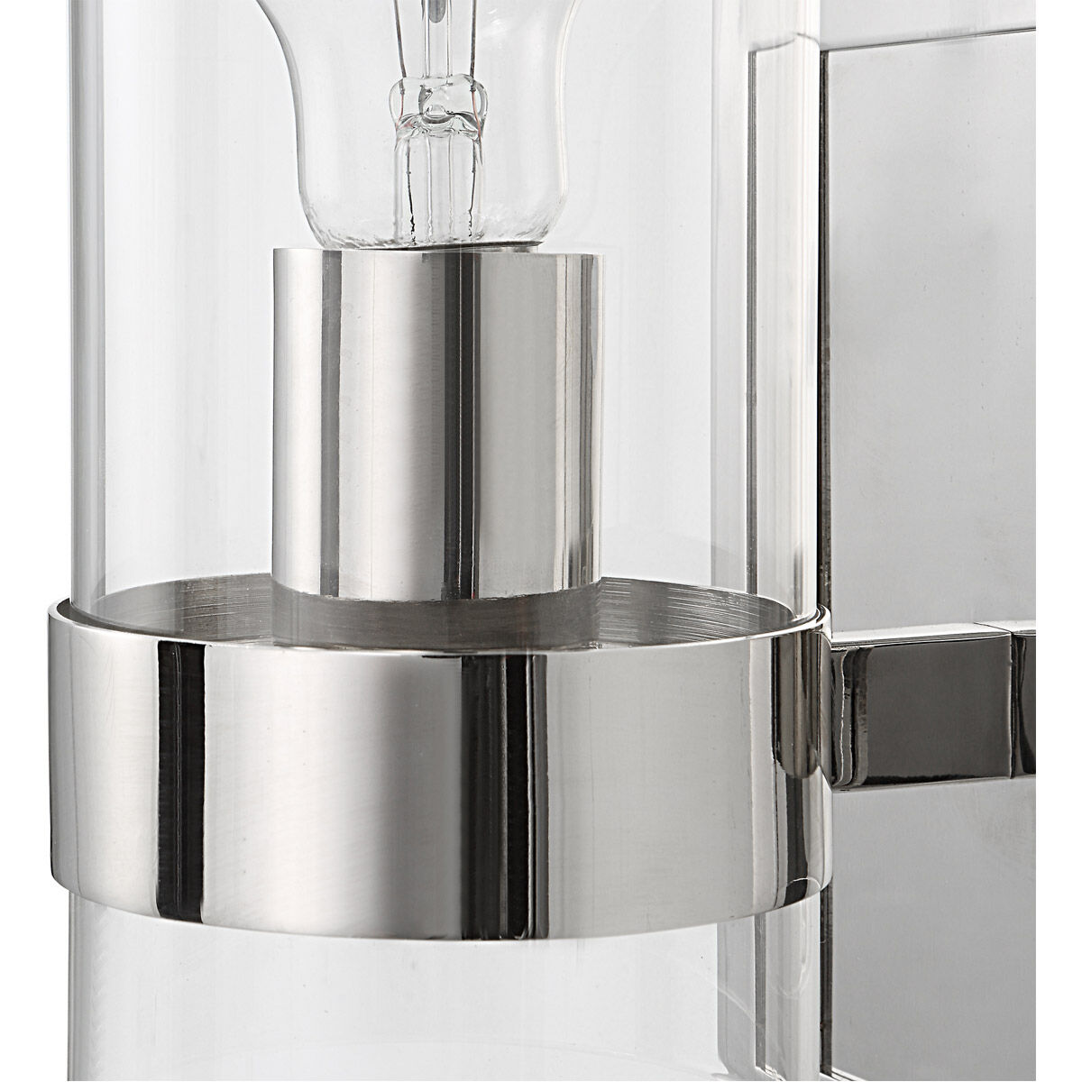 Cardiff 1 Light 5 inch Polished Nickel Cylinder Sconce Wall Light