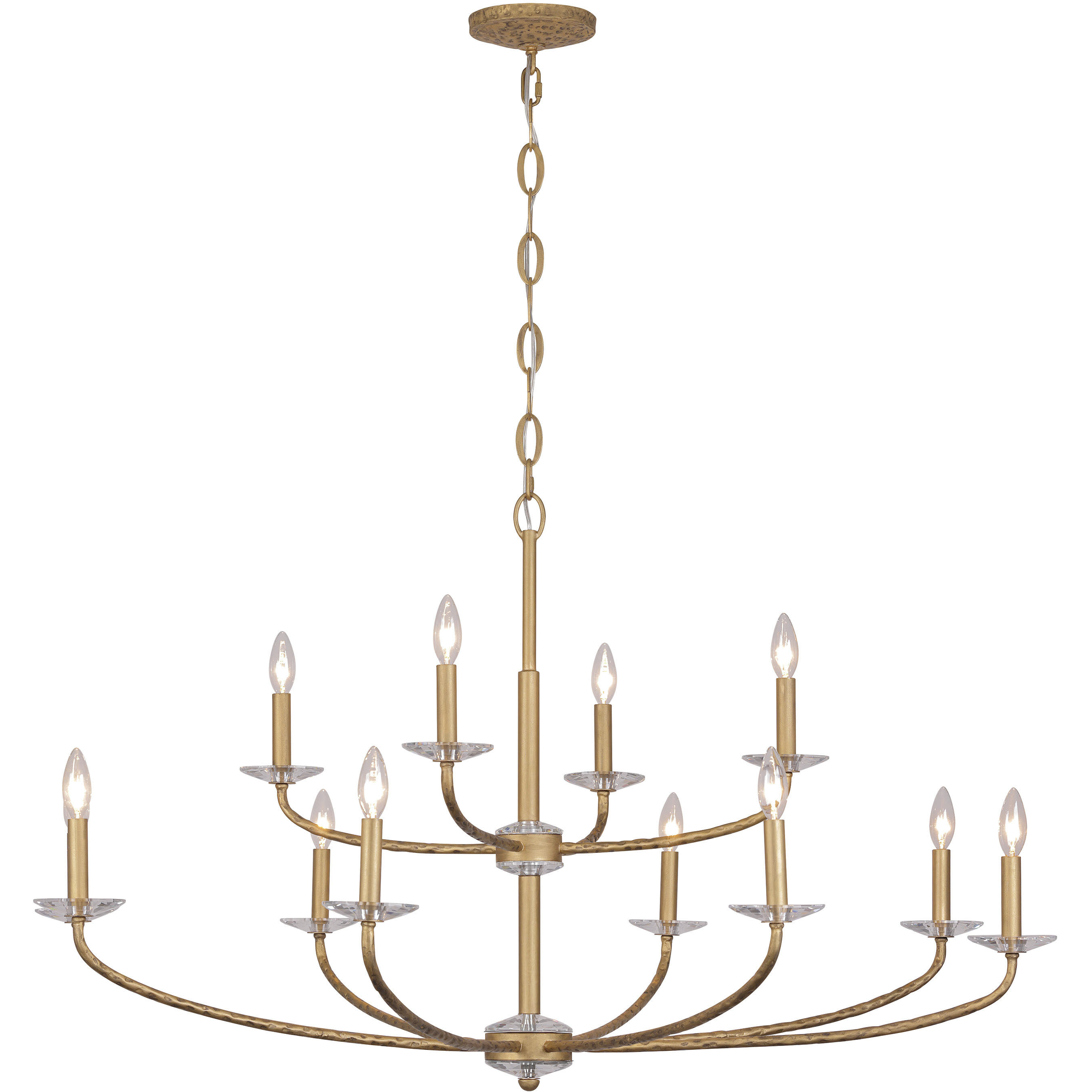 Atella 12 Light 48 inch Ashen Gold Chandelier Ceiling Light