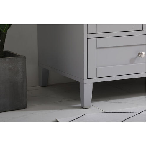 Sommerville 48 X 22 X 34 inch Grey and Brushed Nickel with Calacatta Quartz Vanity Sink Set