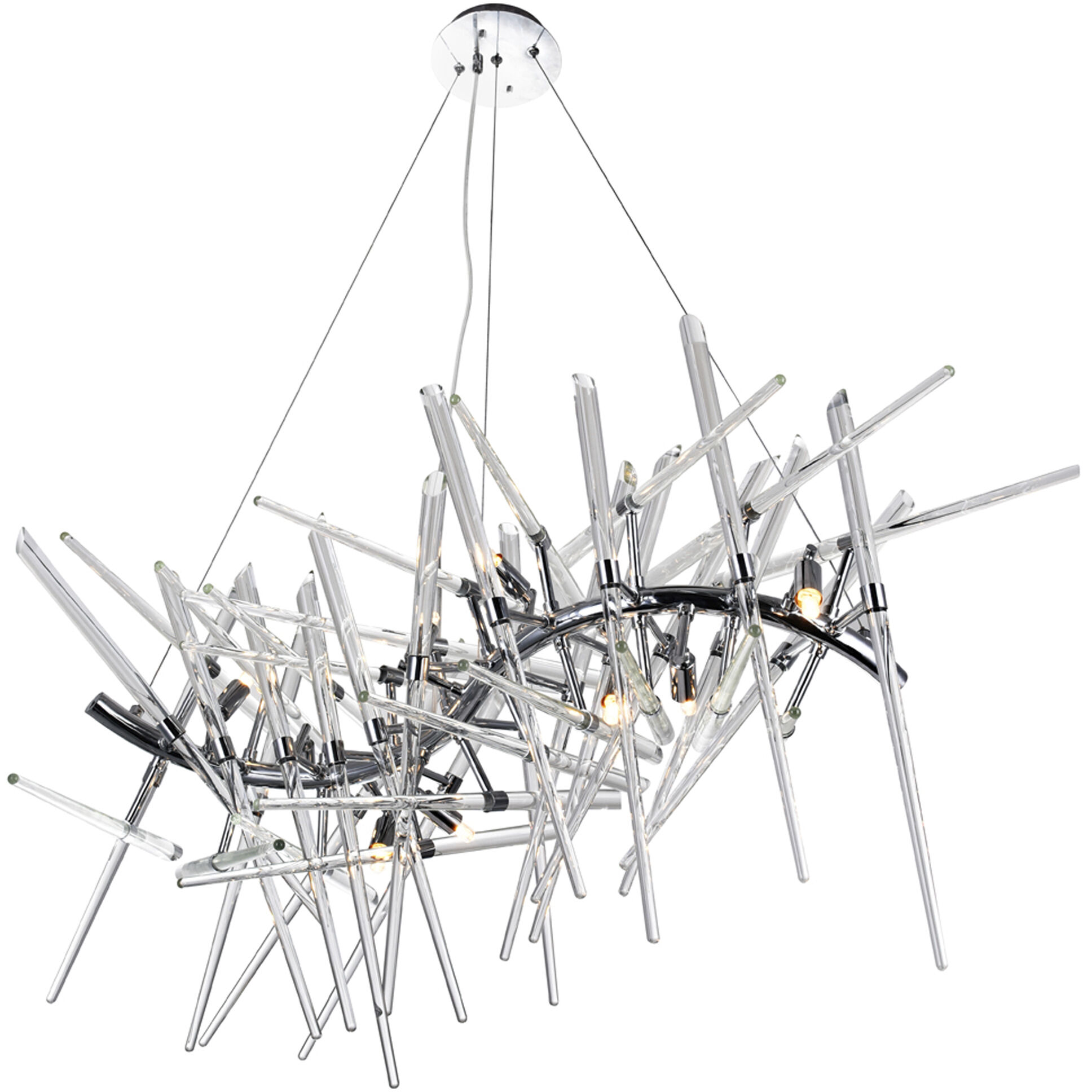 Icicle 10 Light 21 inch Chrome Chandelier Ceiling Light