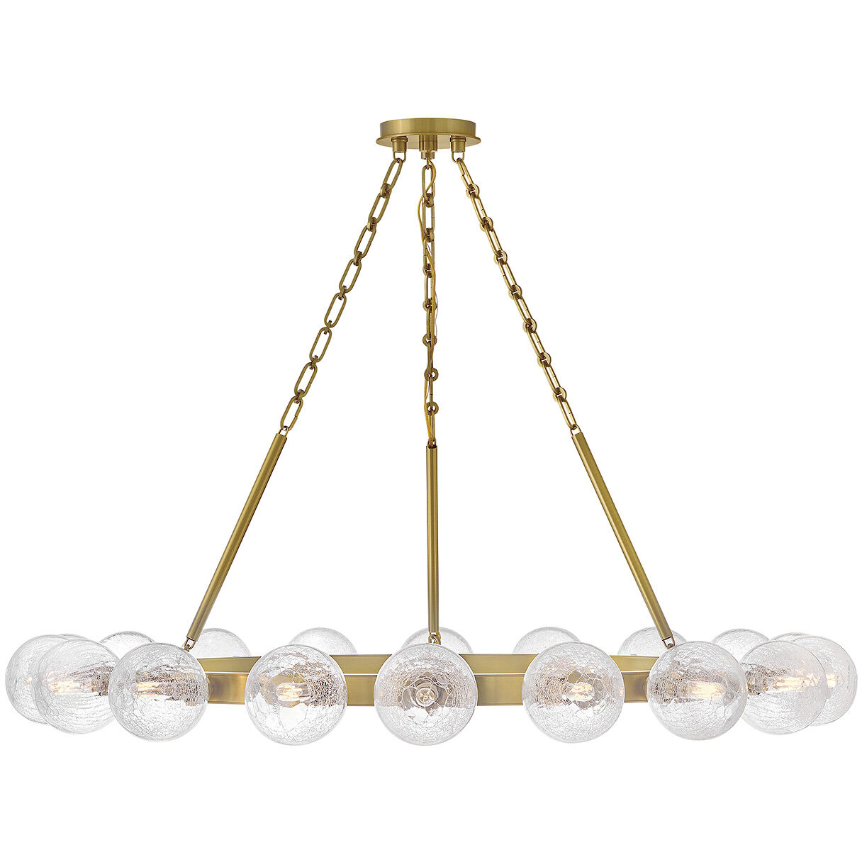 Coco 18 Light 44.25 inch Lacquered Brass Chandelier Ceiling Light