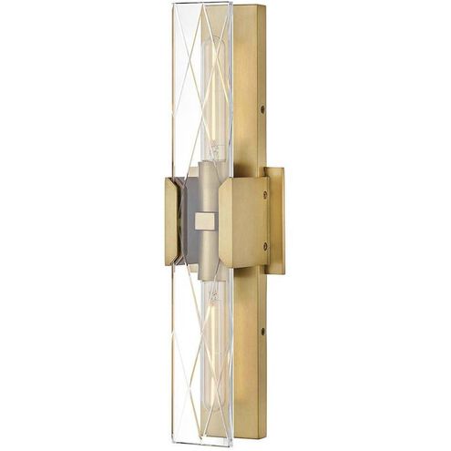 Monte 2 Light 5 inch Heritage Brass Bath Light Wall Light