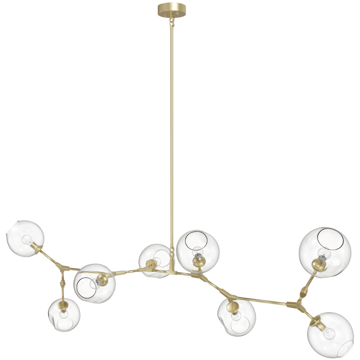 Fairfax Ave. 8 Light 34 inch Brushed Brass Chandelier Ceiling Light