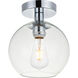 Baxter 1 Light 8 inch Chrome Flush Mount Ceiling Light