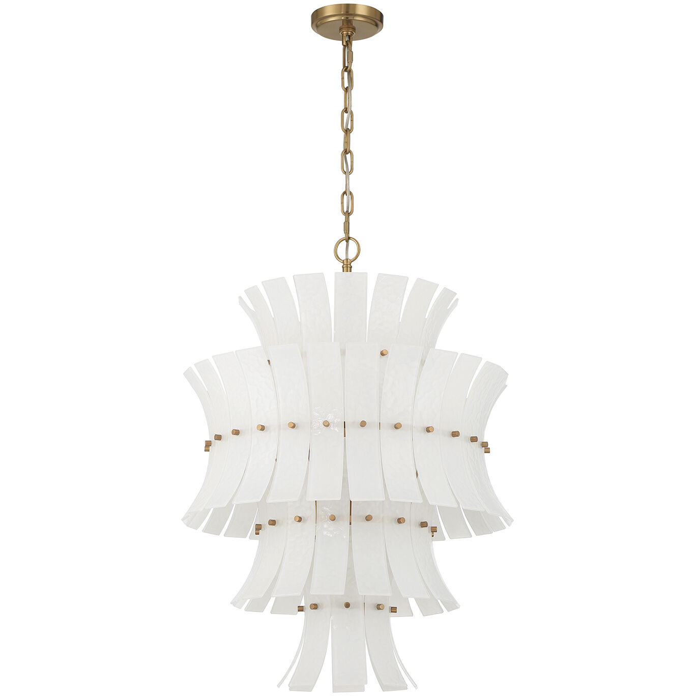 Abigail 13 Light 22.25 inch Aged Brass Chandelier Ceiling Light in White