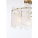 Oldmill 3 Light 18.25 inch Legacy Brass Semi Flush Ceiling Light