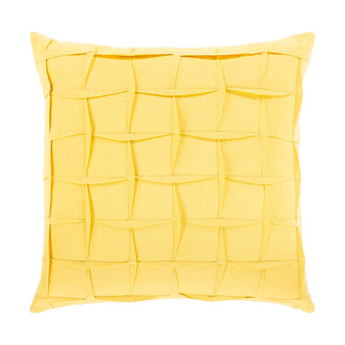 Halen 20 X 20 inch Bright Yellow Pillow Kit, Square