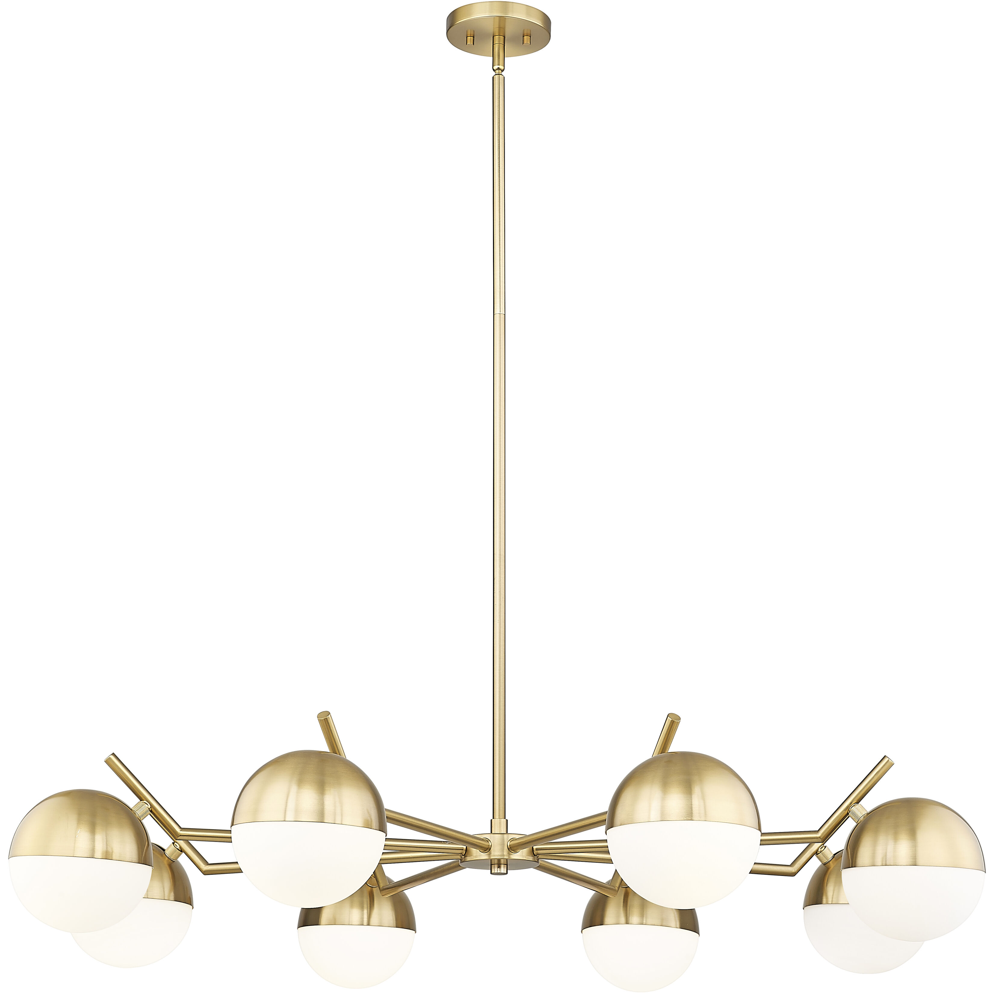Realm Sphere 8 Light 44 inch Modern Gold Chandelier Ceiling Light