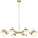Realm Sphere 8 Light 44 inch Modern Gold Chandelier Ceiling Light