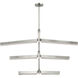 Kelly by Kelly Wearstler Linea LED 56 inch Antique Nickel Three Tier Chandelier Ceiling Light