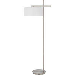 Laval 62 inch 100.00 watt Brushed Steel Floor Lamp Portable Light