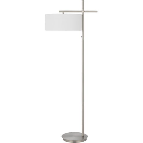 Laval 62 inch 100.00 watt Brushed Steel Floor Lamp Portable Light