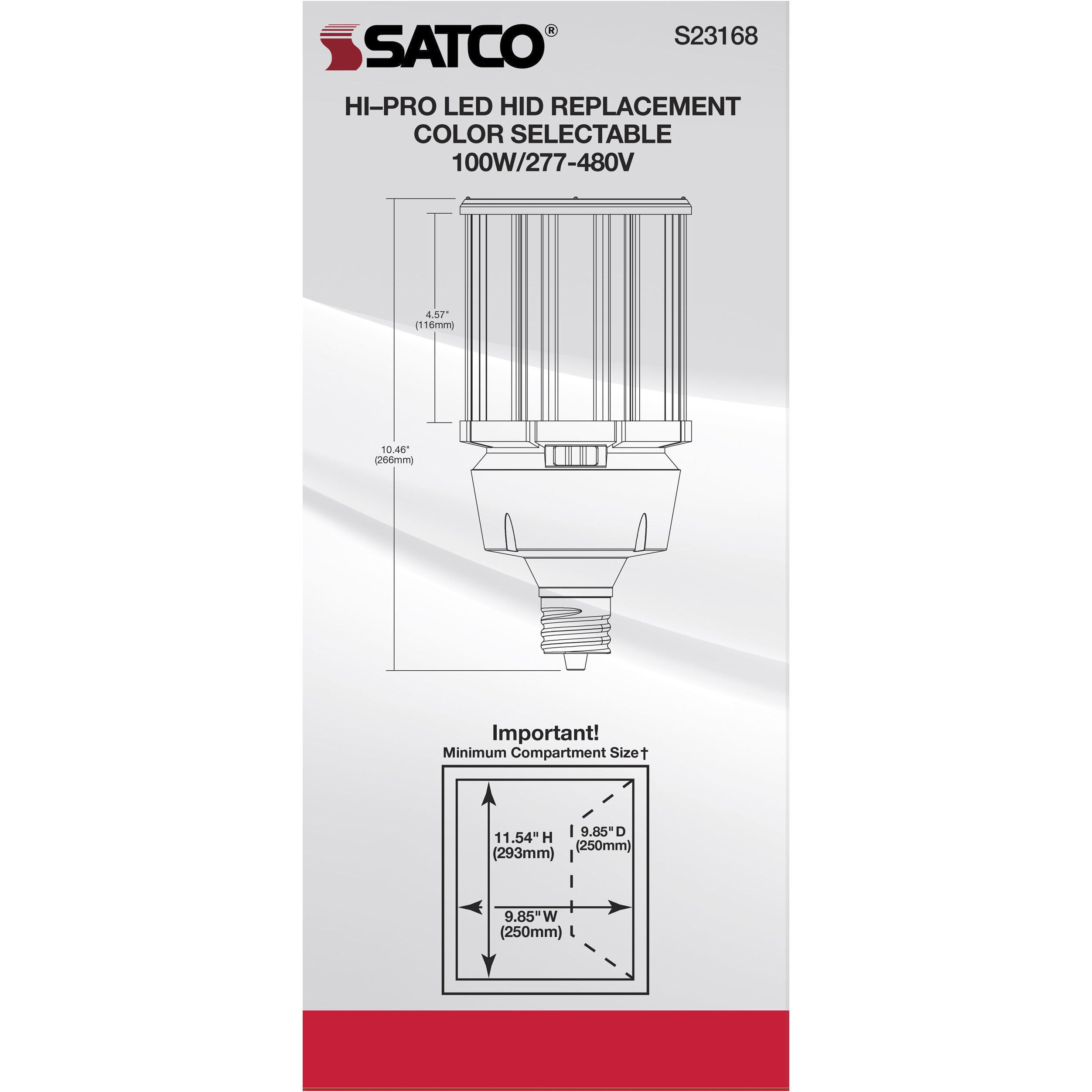 Lumos LED 100 watt 277-480 3000K Light Bulb, HID Replacements